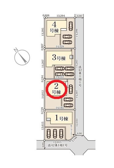 リーブルガーデン  笠間市旭町　第12　2の区画図|駐車３台可能です。気になる他の物件と合わせての現地ご案内も可能です。HPから、またお電話でも、お気軽にお問い合わせください。

