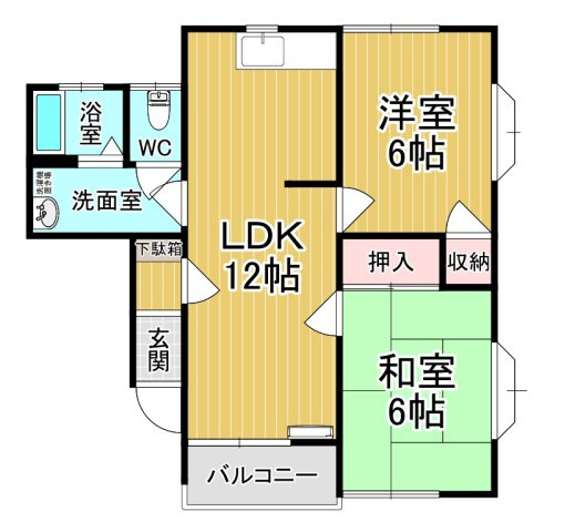 【間取り】 | ヴェルエスト鹿沼B | ファミリーさん向けのお部屋です♪