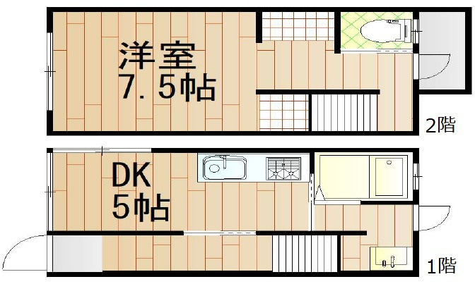 広島市西区観音新町3丁目 　中古一戸建ての間取り