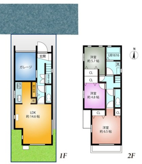 【間取り】 | 勝田台4分　平日・土日も見学できます　勝田台 | ビルトインガレージの3LDK
2路線利用可と利便性が高く駅徒歩4分です！

