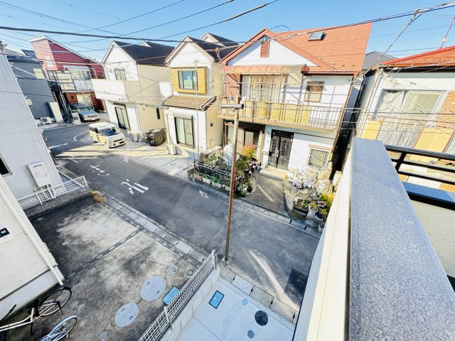八潮市大瀬新築戸建（中川小学校：7分）の展望|バルコニーより道路側眺望