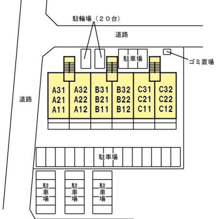 春日井市朝宮町２丁目の賃貸マンションの駐車場