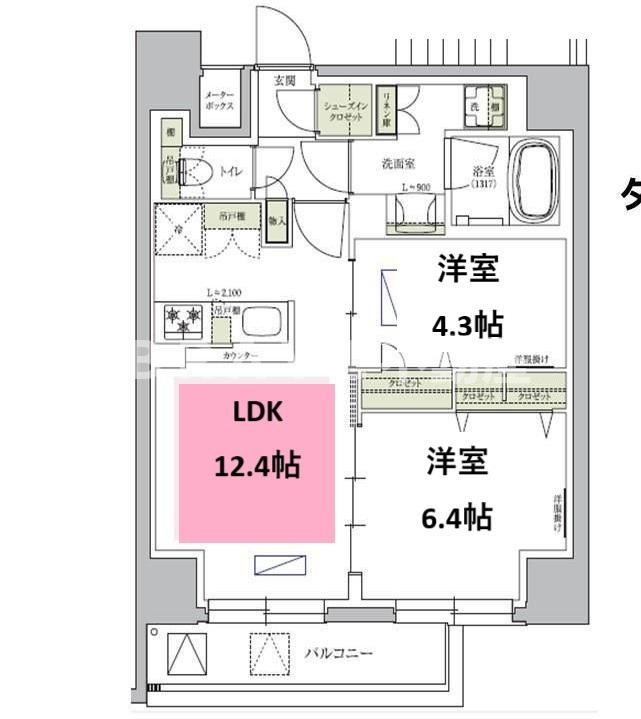 アーバネックス天満橋South BRAVI不動産の間取り