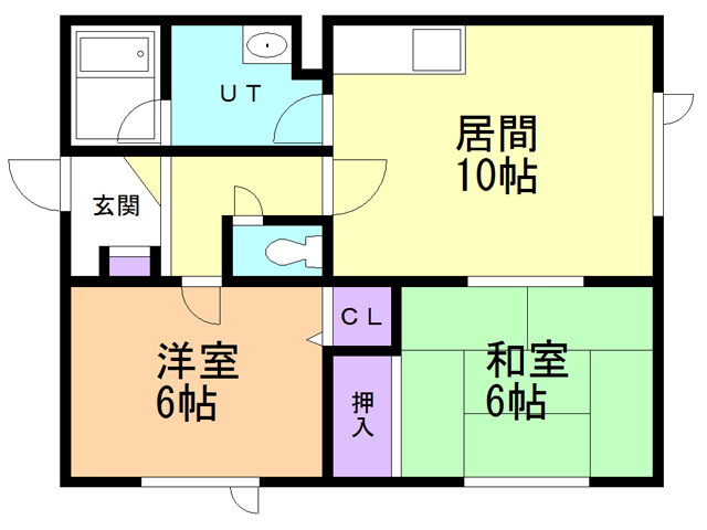 ハイツ蘭の間取り