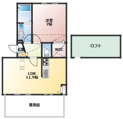 ノラ　アルボレの間取り