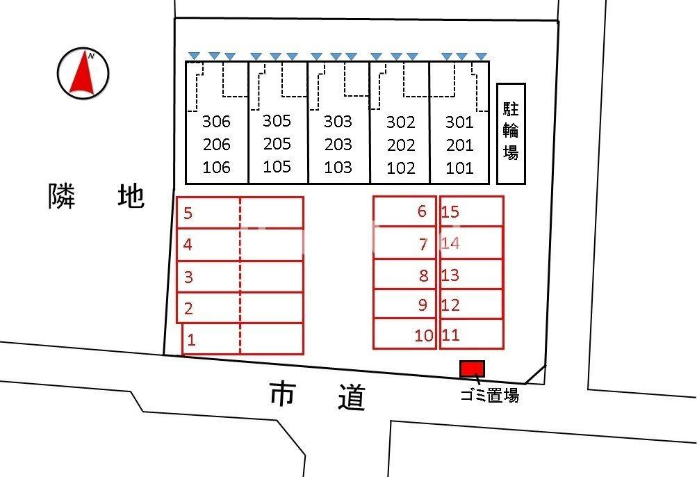 ソラーナの駐車場