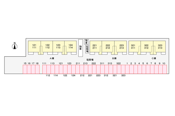 メゾンプロムナードＡの駐車場|駐車場