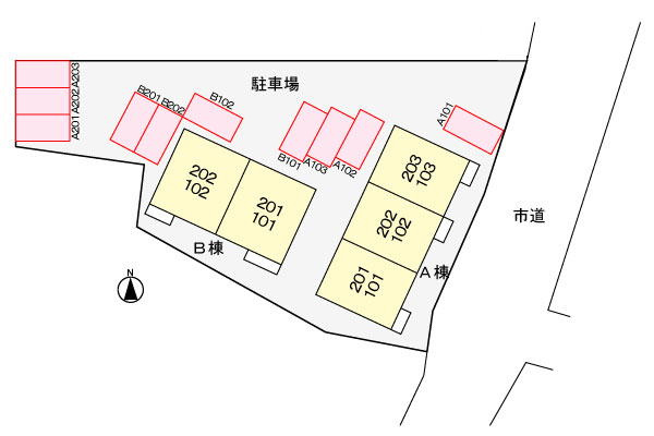 Ｆディマージュ　Ａの駐車場|駐車場