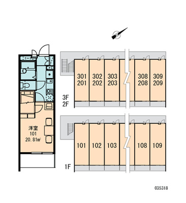 【区画図】 | レオパレスハポネスⅢ | 画像3