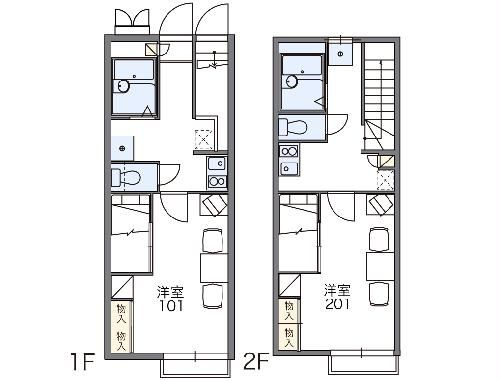 レオパレスグリーンタカタの間取り|画像2
