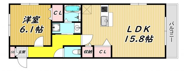 D-room南塚口の間取り