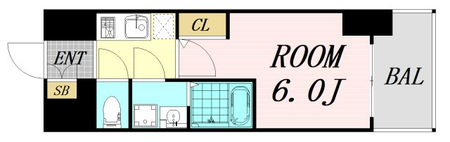 エスリード新大阪ザ・プレミアWEST　仲介手数料無料の間取り