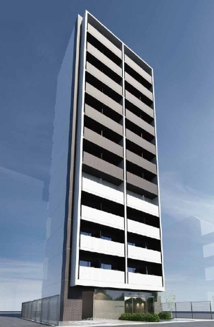 川口市西川口一丁目　レアライズ西川口　2階の外観パース|※パンフレッドから転載しております。