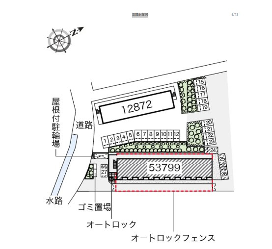 レオネクストフロレゾンＡのバルコニー