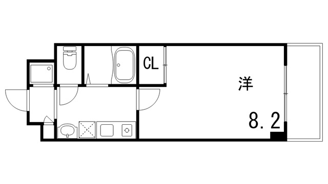 ダイドーメゾン岡本駅前の間取り