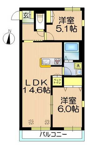Ｇｒａｎｄ　Ｃｈａｒｉｏｔの間取り|★南東角部屋★ＬＤＫ１４.６帖の広さ！★