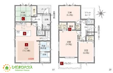 東松山市小松原町　未入 居住宅　タマタウン　02の間取り|一人部屋が実現できる４ＬＤＫ間取りです。将来お子様の一人部屋をお考えの方にオススメな物件です。										
