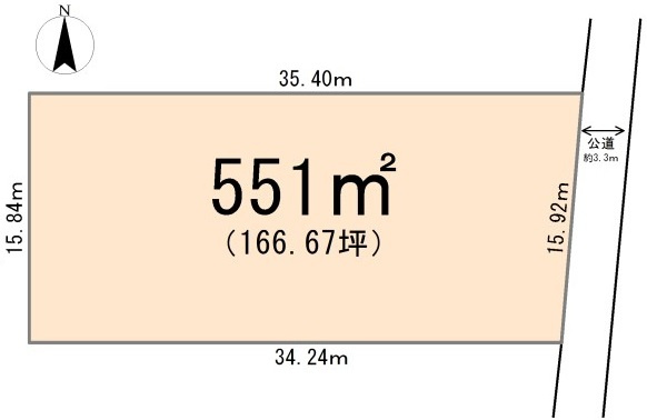 熊谷市小江川の売地の土地図