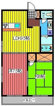 さいたま市南区根岸３丁目の賃貸マンションの間取り|３-ＳＥＰＩＡ２の間取りです。
