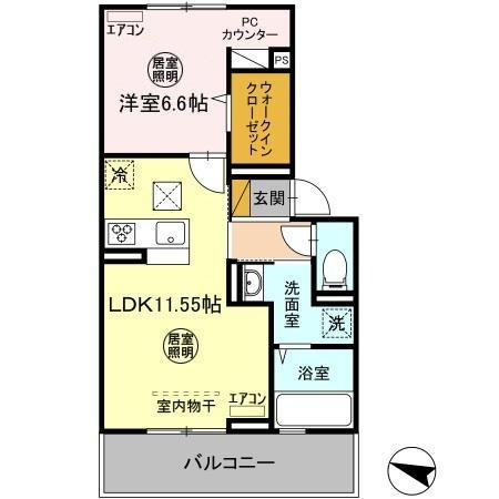 【間取り】 | D-room公津の杜B