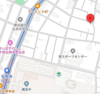 Ｇａｒｎｅｔ　弘明寺の地図