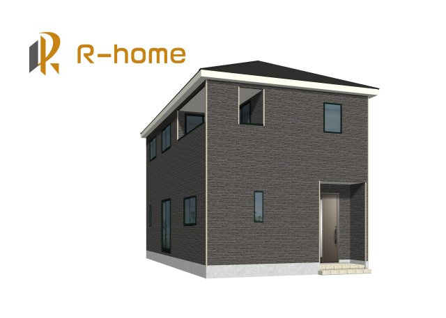 笠間市旭町第5　新築戸建て　3号棟の外観パース|近隣の同仕様完成物件をご見学いただけます♪