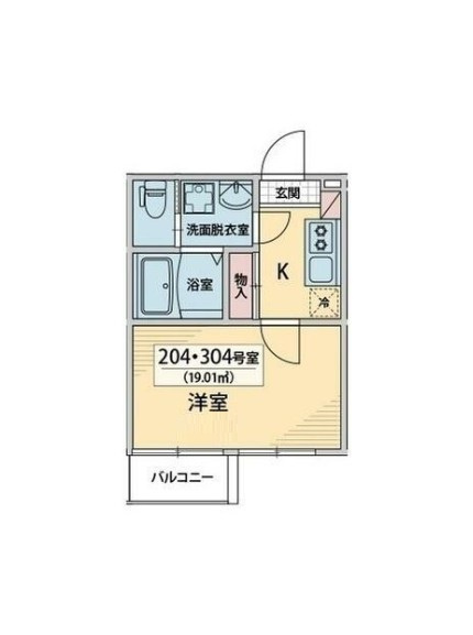 市川市本行徳のアパートの間取り