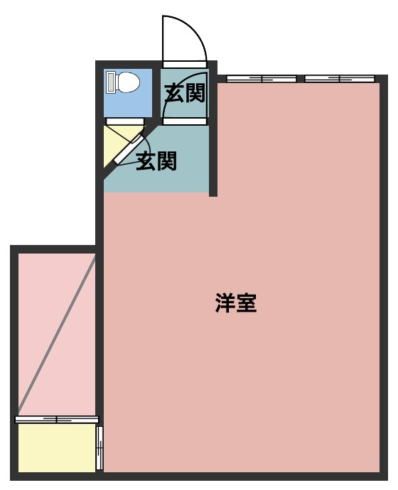 足利市伊勢町ビルの間取り|1F間取り（賃貸中）
