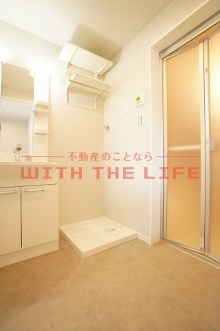 アシスト久留米西町【10,000円キャッシュバック対象物件の洗面所|忙しい朝には欠かせない洗面所です