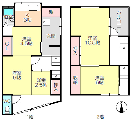 【間取り】 | 大庄西町2丁目戸建