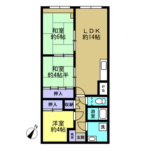 ゾンネンハイム丸亀の間取り