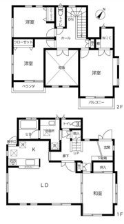 【間取り】 | 千葉市花見川区み春野二丁目　中古戸建