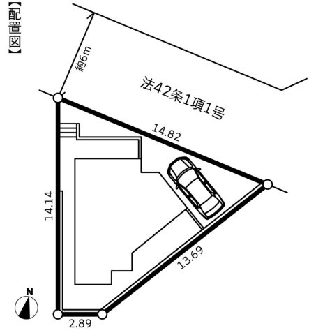 海まで徒歩約8分！最新設備を兼ね備えたルーフバルコニーのある新築住宅の区画図