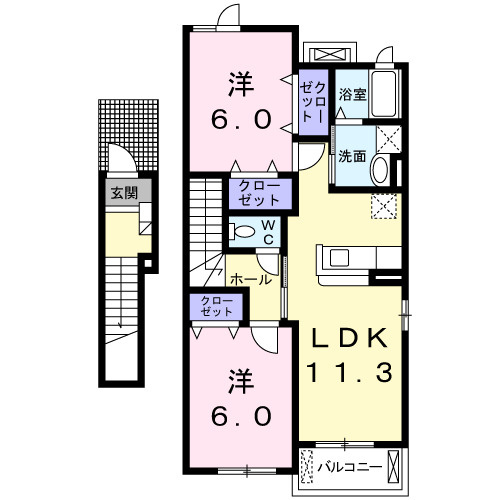 【間取り】 | シイナハイツⅡ