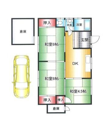 和歌山市狐島　中古戸建の間取り