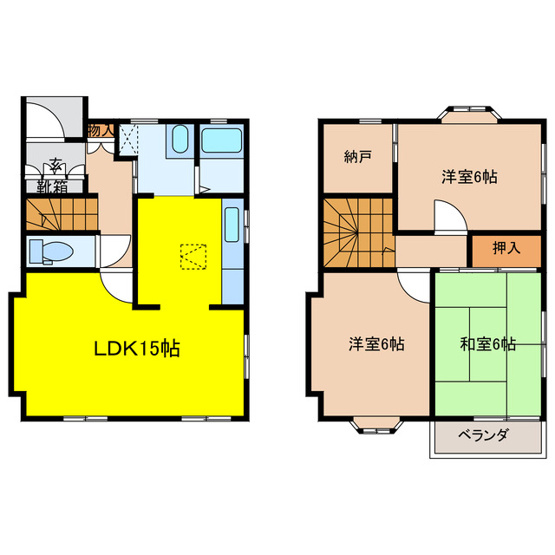 【間取り】 | （ペット可）小山市喜沢貸家