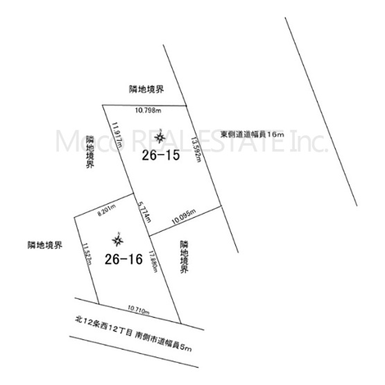 【区画図】 | 網走市海岸町中古住宅