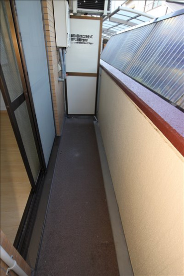 【バルコニー】 | ユニテック渡鹿 | 写真は105号室のものになりますので事前にご了承ください