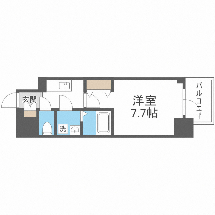 MELDIA CREST TAPP NAMBA-WESTの間取り