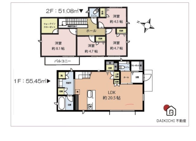 【間取り】 | 鴻巣市榎戸1丁目　中古戸建