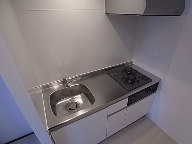 神戸市長田区長楽町４丁目のアパートのキッチン|システムキッチン（ガス２口）