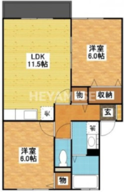 グリーンコート長与Ⅱの間取り