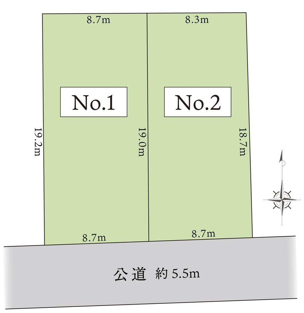 売土地　中央区増楽町の区画図