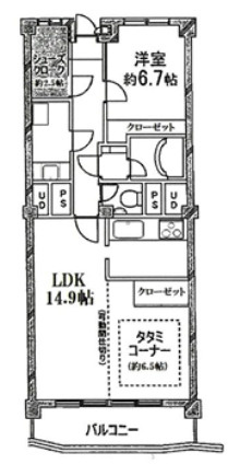 芦屋パークマンションの間取り