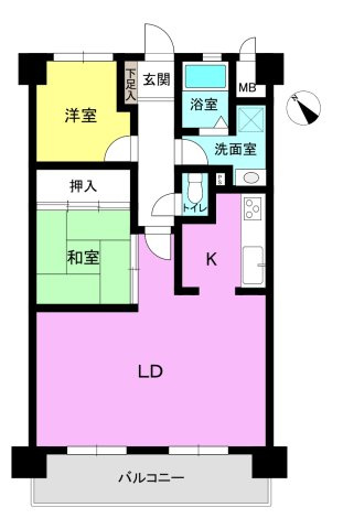 アムール箱崎　オーナーチェンジの間取り