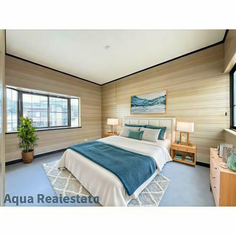 高松市国分寺町福家　リノベ住宅の寝室|落ち着いた色調の寝室です