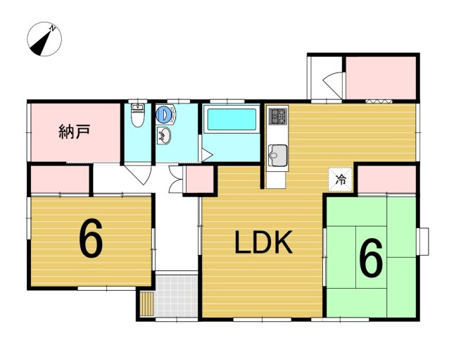 山田町西山 中古一戸建ての間取り