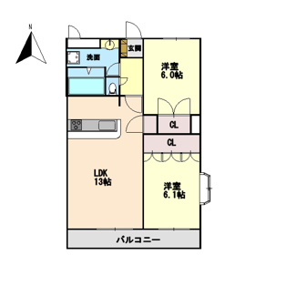 【間取り】 | グレースヴィラ中吉野