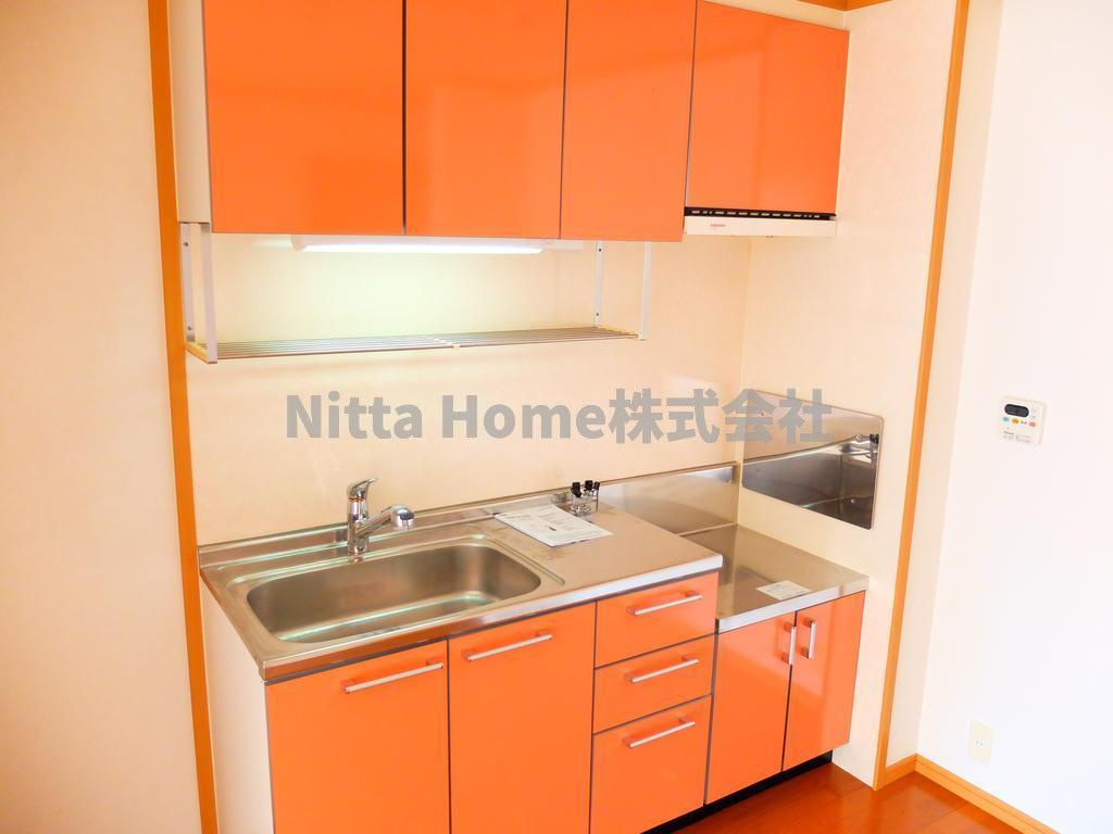 ミニョンストリートⅠのキッチン|ガスコンロ設置タイプです(^_-)-☆