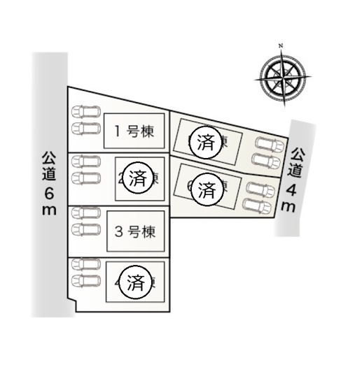 【区画図】 | 知多市信濃川東部土地区画整理　１号棟